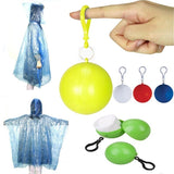 Outdoor Unisex Portable Rain Jacket Poncho Rainwear Ball
