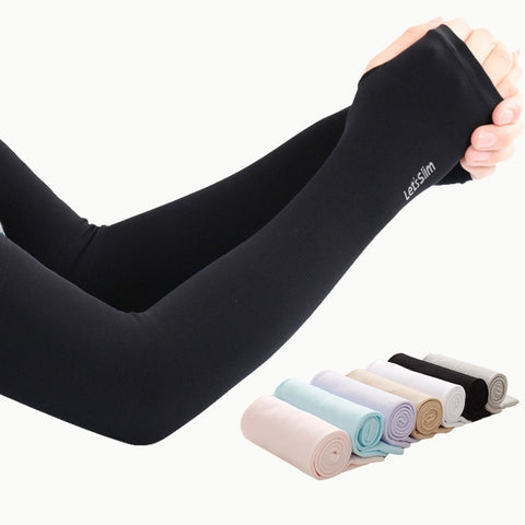 2Pcs Breathable Sun Protection Guard Cooling Arm Sleeves Cycling